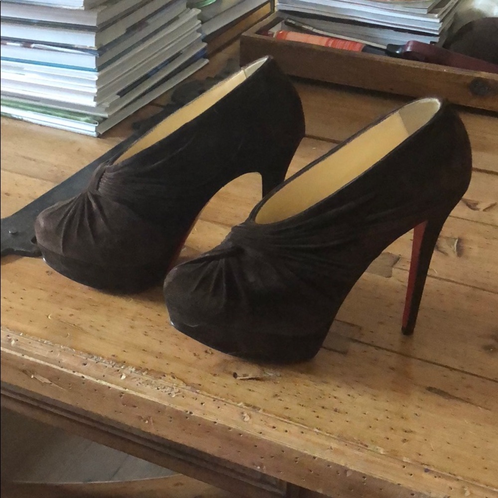 Christian Louboutin Platform Suede Bootie